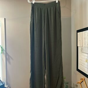 Three Dots Women's Olive Wide Leg Pants